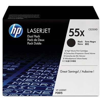 Image de HP 55X pack de 2 toners noir grande capacité authentiques