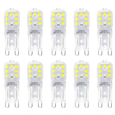 Afbeelding van Jiotouhu Ledlamp G9, 3 W G9 led lampen (komt overeen met 30 halogeenlampen G9), ledlampen, koud wit, 6000 K, zonder flikkeren, 360 graden hoek, AC 220 240 V, 10 stuks