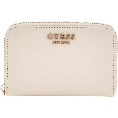 Afbeelding van GUESS Portemonnee Laurel Zip Around Wallet Bone Lichtgrijs