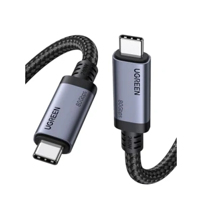 Afbeelding van UGREEN 240 W 1 m USB kabel C PD 3.1 snel opladen 4 Gen4 videokabel 16 K 60 Hz datasynchronisatie bij 80 Gbps compatibel met MacBook Pro Air M4 laptop iPhone 16e Galaxy S25 Plus Ultra iPad
