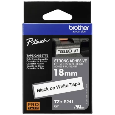 Afbeelding van Brother TZe S241 Tape Zwart op wit (18 mm)