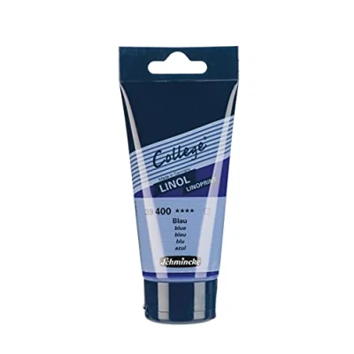 Afbeelding van Schmincke College Linol 39400013 Artist lino inkt Blauw In tube van 75 ml Geurarme op waterbasis Lichtbestendig Gelijkmatige druk