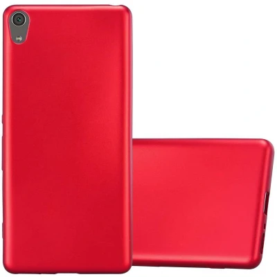 Afbeelding van Cadorabo Hoesje geschikt voor Sony Xperia XA in METALLIC ROOD Beschermhoes gemaakt van flexibel TPU silicone Case Cover