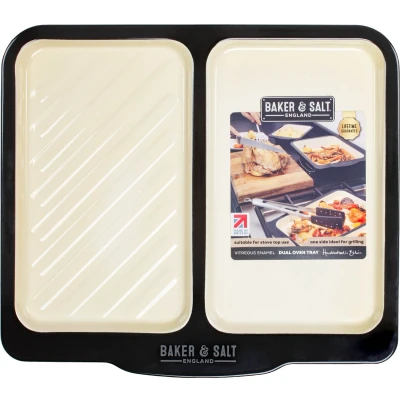Afbeelding van Wham Baker &amp; Salt Bakplaat Dubbel Emaille Zilver