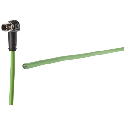 Afbeelding van Metz Connect 142M1D90020 M12 Netwerkkabel, patchkabel CAT 5e SF/FTP 2.00 m Groen PUR mantel, Zuurbestendig, Ozonbestendig, UV bestendig, Geschikt voor