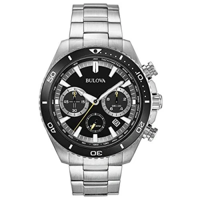 Afbeelding van Bulova High Frequency Quartz 98B298 Horloge Staal Zilverkleurig Ø 45 mm
