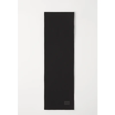 Afbeelding van HUGO heren Fijngebreide sjaal van katoen met logo 180 x 30 cm