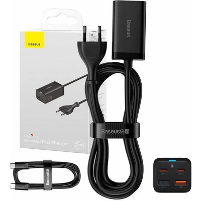 Afbeelding van Baseus GaN3 Pro 65W Snellader Laptop/MacBook + 100W USB C Kabel 5A 1M