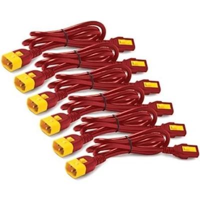Afbeelding van Power Cord Kit (6 ea) Locking C13 TO C14 0.6m Red