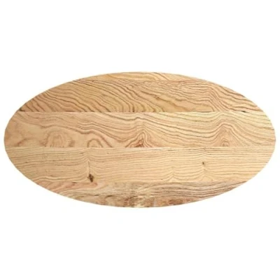 Afbeelding van vidaXL Tafelblad 120x60x4 cm ovaal massief eikenhout