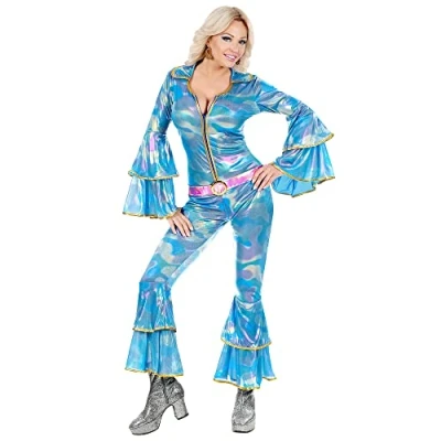 Afbeelding van WIDMANN 48421 Kostuum ANNI 70 Disco AZZURRO S ATTILLATO #4842