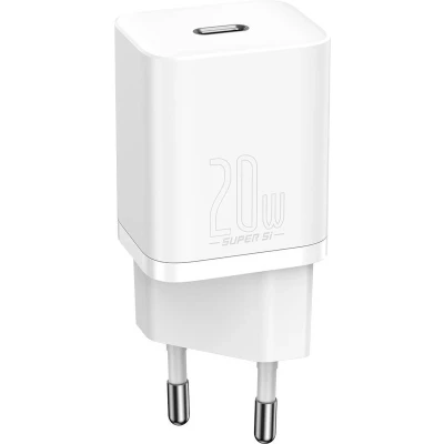 Afbeelding van 20W USB C Adapter / Stekker Oplader Snellader voor Samsung &amp; Apple Wit