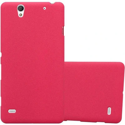 Afbeelding van Cadorabo Hoesje geschikt voor Sony Xperia C4 in FROST ROOD Beschermhoes gemaakt van flexibel TPU silicone Case Cover
