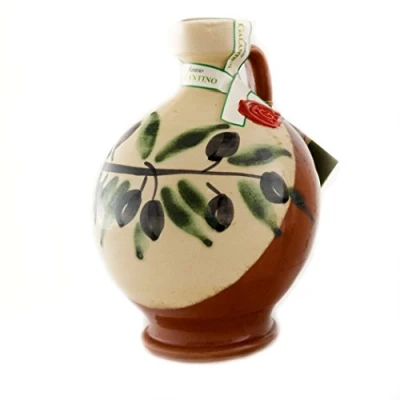 Afbeelding van Keramische kan &quot;Robin&quot; met extra vierge olijfolie 500 ml
