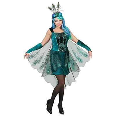 Afbeelding van W WIDMANN MILANO Party Fashion Pauwenkostuum, jurk, dierenkostuum, carnavalskostuum, carnavalskostuum