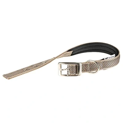 Afbeelding van FERPLAST Daytona Deluxe Halsband / Hondenhalsband Zachte voering Bruin Reflecterend L Breedte: 2,5 cm Nekomtrek: 37 45 (GELIEVE ALVORENS BESTELLEN OPMETEN)