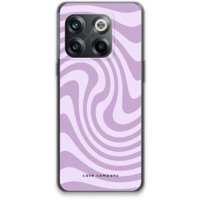 Afbeelding van Case Company® hoesje geschikt voor OnePlus 10T Swirl Paars Soft Cover Telefoonhoesje Bescherming aan alle Kanten en Schermrand