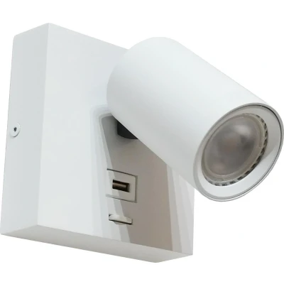Afbeelding van Artdelight Wandlamp Master LED Wit USB GU10 6W 2700K IP20