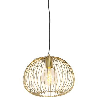 Afbeelding van QAZQA Design hanglamp goud Wire Dough
