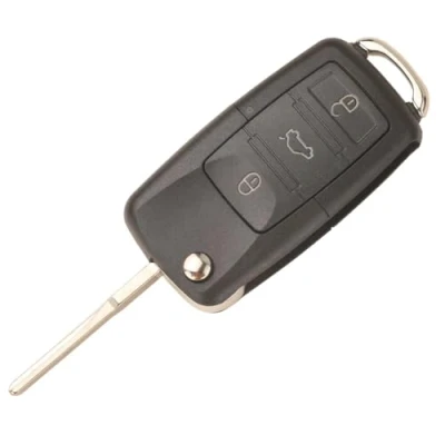 Afbeelding van Opvouwbare autosleutelhoes met 3 knoppen voor Volkswagen VW Jetta Golf Passat Beetle Skoda Seat B5/B6 Polo