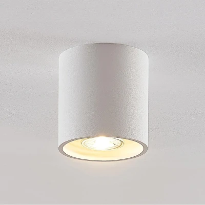 Afbeelding van Lindby plafondlamp 1licht aluminium H: 10 cm GU10 wit