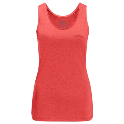 Afbeelding van Jack Wolfskin Crosstrail Tanktop Dames Vibrant Red M Rood Outdoor Shirt