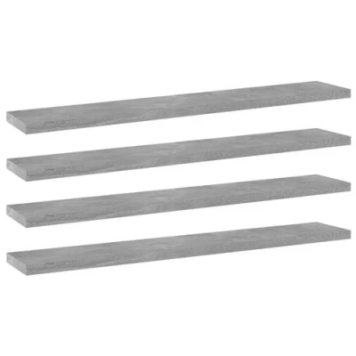 Afbeelding van vidaXL Wandschappen 4 st 60x10x1,5 cm bewerkt hout betongrijs