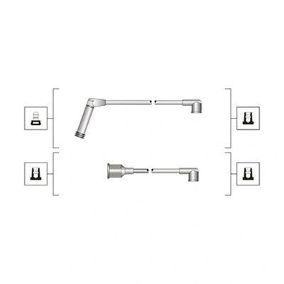 Afbeelding van MAGNETI MARELLI 941319170058 Bougiekabelset KIA: Picanto I