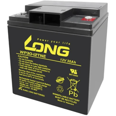 Afbeelding van Long WP30 12TNE Loodaccu 12 V 30 Ah Loodvlies (AGM) (b x h d) 166 176 125 mm M6 schroefaansluiting Cyclusbestendig, Geringe zelfontlading, Onderhoudsvrij