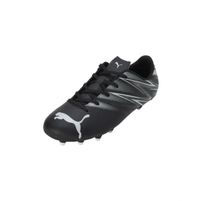 Afbeelding van Puma Attacanto FG/AG JR Unisex Voetbalschoenen voor kunstgras kinderen, Maat: 34.5, Black/silver mist Kunststof