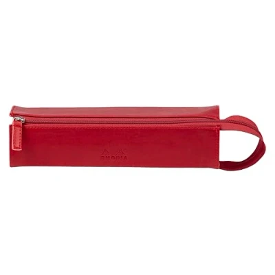 Afbeelding van RHODIA 319023C pennenetui, Rhodiarama, klaproos, 23 x 5 cm, platte opening voor gebruik als pennenboom, kunstleer, opslag pennen, potloden, kleine benodigdheden