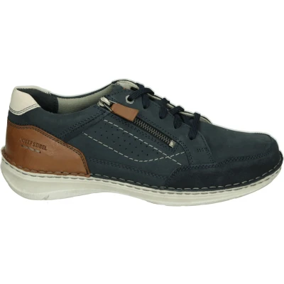 Afbeelding van Josef Seibel NEW Anvers 11 Sportieve veterschoenen, Heren, Maat: 39, Indigo multi Nubukleer