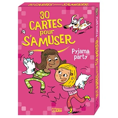 Afbeelding van 30 cartes pour s&#039;amuser pyjama party