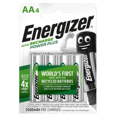 Afbeelding van Energizer Herlaadbare Batterijen Power Plus Aa, Blister Van 4 Stuks