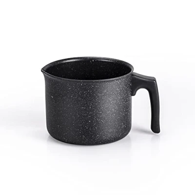 Afbeelding van Moneta Etnea Bollilatte, aluminium, anti aanbaklaag, steenlook, zwart, 14 cm, standaard