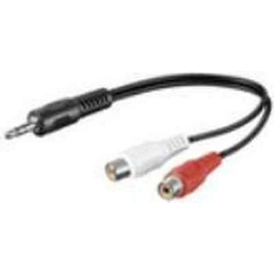 Afbeelding van Microconnect 3.5mm/2xRCA, 0.2m 3.5mm 2 x RCA Zwart, Rood, Wit audio kabel
