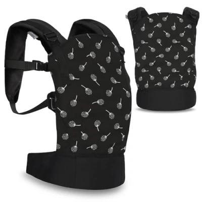 Afbeelding van Lorelli Wally Black Floral Ergonomische Draagzak 1001016 0002