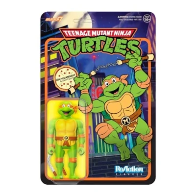 Afbeelding van Teenage Mutant Ninja Turtles Actiefiguur TMNT Michelangelo 10 cm