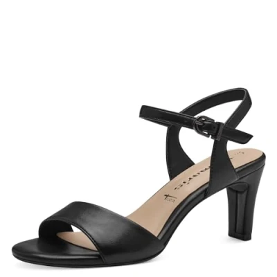 Image de Tamaris Femme 1 28008 42 Sandale à Talon, Noir Mat, 37 EU
