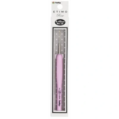 Afbeelding van Tulp Etimo Rose haaknaalden staal softgrip 0,45mm Per Stuk