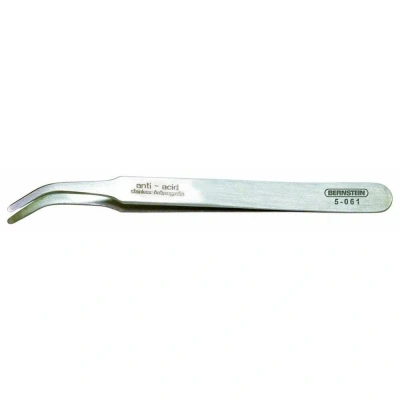 Afbeelding van Bernstein Tools for Electronics 5 061 SMD pincet 2ab SA Plat rond, gebogen 115 mm