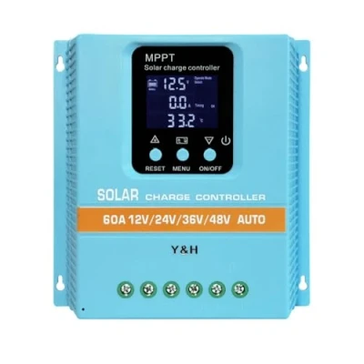 Afbeelding van Y&amp;H MPPT Solar laadregelaar 60 A 12 V 24 36 48 LCD display batterij intelligente regelaar Max 100 dubbele USB ingang voor loodzuur/lithium