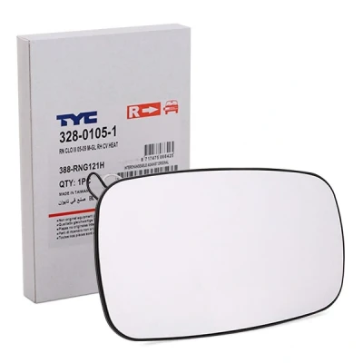 Afbeelding van TYC 328 0105 1 Spiegelglas rechts RENAULT: CLIO 3, SCENIC 2, MEGANE 2 Kombi