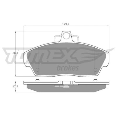 Afbeelding van TOMEX brakes TX 11 511 Remblokkenset Vooras