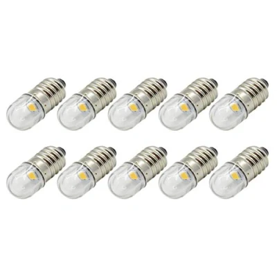 Afbeelding van Ruiandsion 10 stuks E10 ledlamp 4,5 V warm wit 1 W vervanging zaklamp zaklamp, negatieve aarde