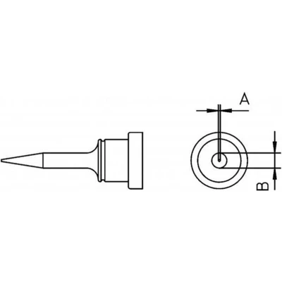 Afbeelding van Weller LT 1SA soldeerpunt Ronde vorm, lang Grootte 0.5 mm Lengte soldeerpunt: 15 Inhoud: 1 stuk(s)