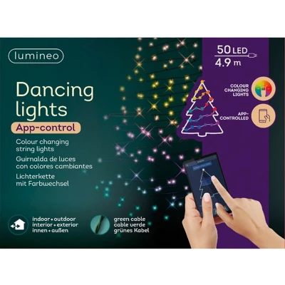 Afbeelding van Smart kerstverlichting 10 meter (50 LEDs, Bluetooth, RGBW, Binnen/Buiten)