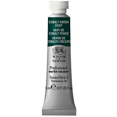 Image de Winsor &amp; Newton Aquarelle Professionnel Peinture Aquarelle, Haute Luminosité, Résistante à la Lumière, Qualité Archive, Tube de 14 ML, Couleur Vert Cobalt Foncé ROW