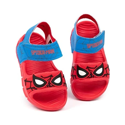 Afbeelding van Marvel Spider Man Sandalen voor peuters Jongens Meisjes Superhelden Gezichtsmasker Schuif met steunriem Rode en Blauwe Zomerschoenen, Meerkleurig, 24 EU
