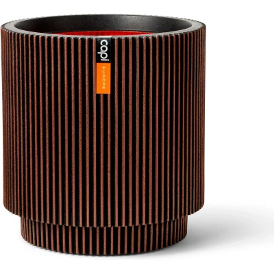 Afbeelding van Capi Europe Vaas cilinder Groove NL 35x38 Koper
